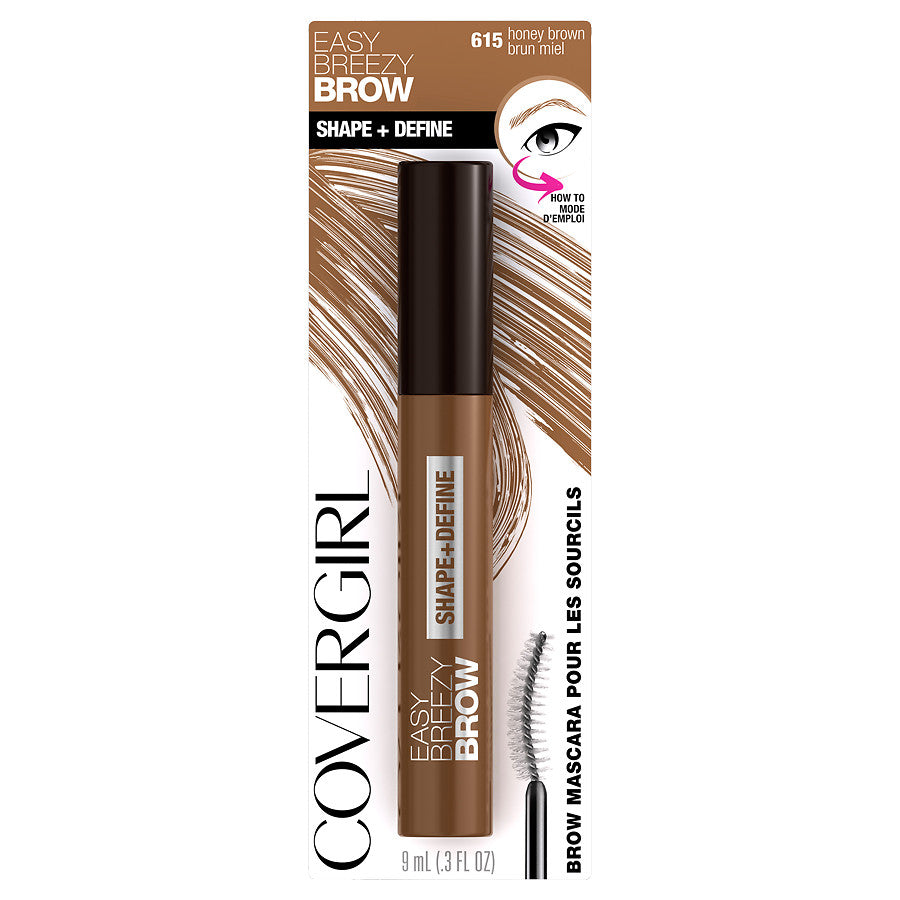 COVERGIRL Easy Breezy Brow Shape + Define Brow Mascara, 615 Honey Brown - ADDROS.COM